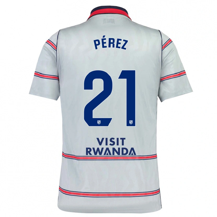 Danxen Niño Camiseta Diego Pérez #21 Gris Rojo Azul Marino Equipación Tercera 2026/27 La Camisa México