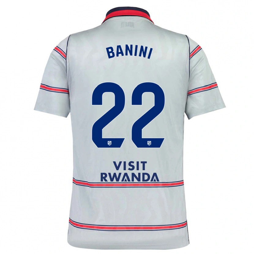 Danxen Niño Camiseta Estefania Banini #22 Gris Rojo Azul Marino Equipación Tercera 2026/27 La Camisa México