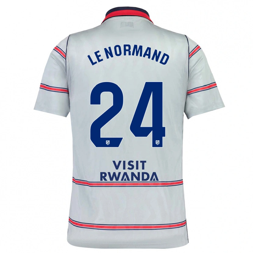 Danxen Niño Camiseta Robin Le Normand #24 Gris Rojo Azul Marino Equipación Tercera 2026/27 La Camisa México