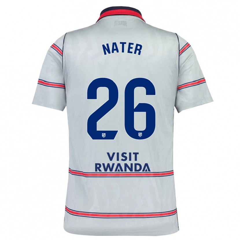 Danxen Niño Camiseta Silvano Nater #26 Gris Rojo Azul Marino Equipación Tercera 2026/27 La Camisa México