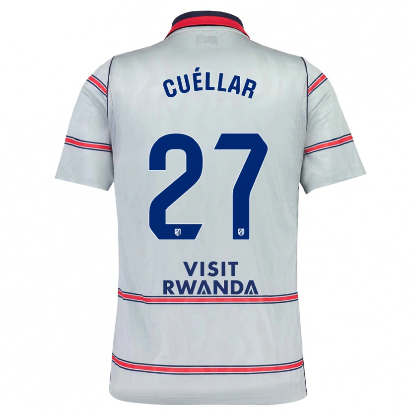 Danxen Niño Camiseta Martín Cuéllar #27 Gris Rojo Azul Marino Equipación Tercera 2026/27 La Camisa México