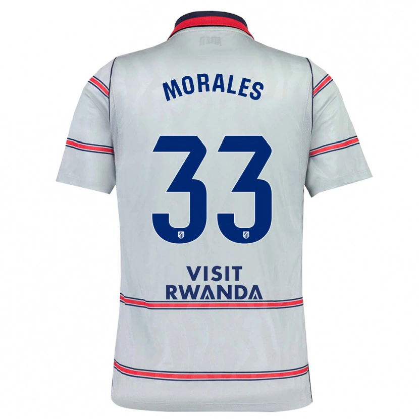 Danxen Niño Camiseta Luismi Morales #33 Gris Rojo Azul Marino Equipación Tercera 2026/27 La Camisa México
