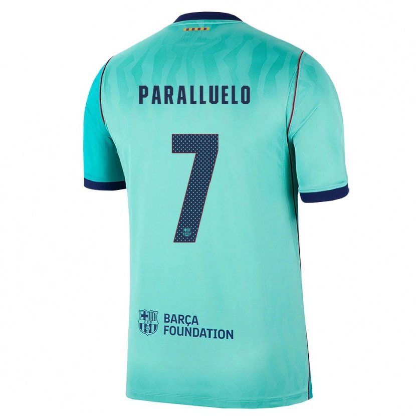 Danxen Niño Camiseta Salma Paralluelo #7 Aqua Turquesa Oscuro Azul Real Equipación Tercera 2026/27 La Camisa México