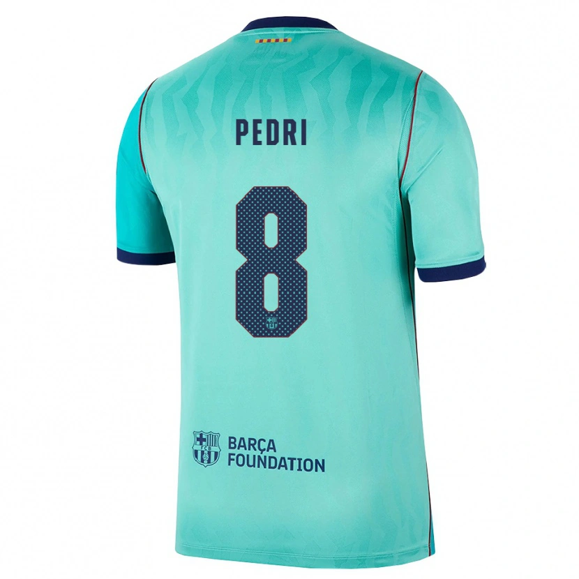 Danxen Niño Camiseta Pedro González López #8 Aqua Turquesa Oscuro Azul Real Equipación Tercera 2026/27 La Camisa México