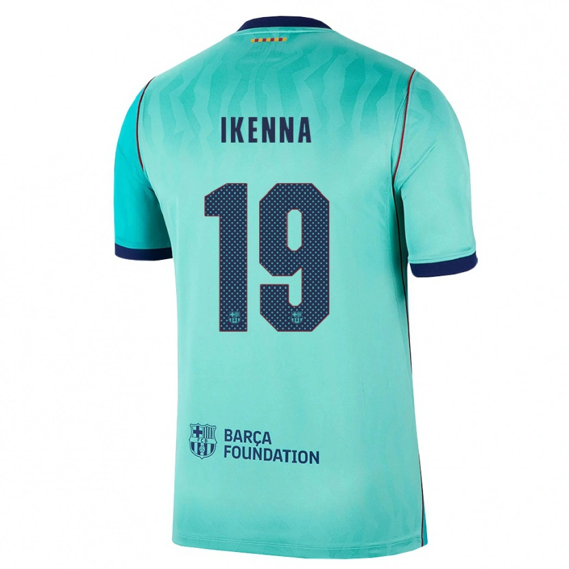 Danxen Niño Camiseta Divine Ikenna #19 Aqua Turquesa Oscuro Azul Real Equipación Tercera 2026/27 La Camisa México