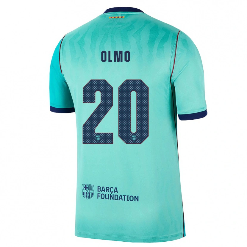 Danxen Niño Camiseta Dani Olmo #20 Aqua Turquesa Oscuro Azul Real Equipación Tercera 2026/27 La Camisa México