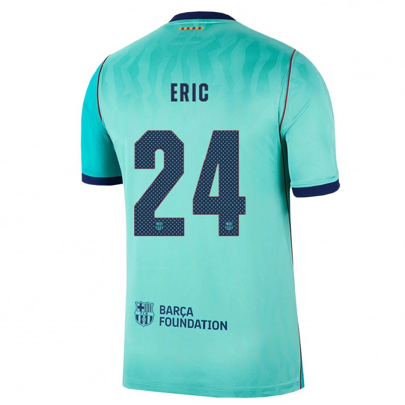 Danxen Niño Camiseta Eric García #24 Aqua Turquesa Oscuro Azul Real Equipación Tercera 2026/27 La Camisa México
