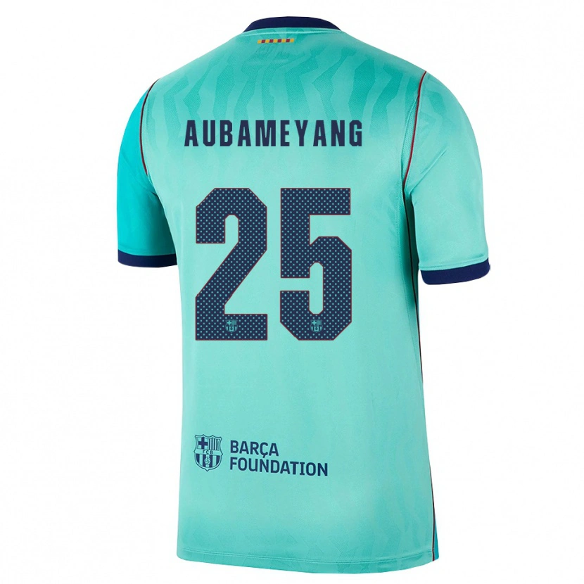 Danxen Niño Camiseta Pierre Emerick Aubameyang #25 Aqua Turquesa Oscuro Azul Real Equipación Tercera 2026/27 La Camisa México