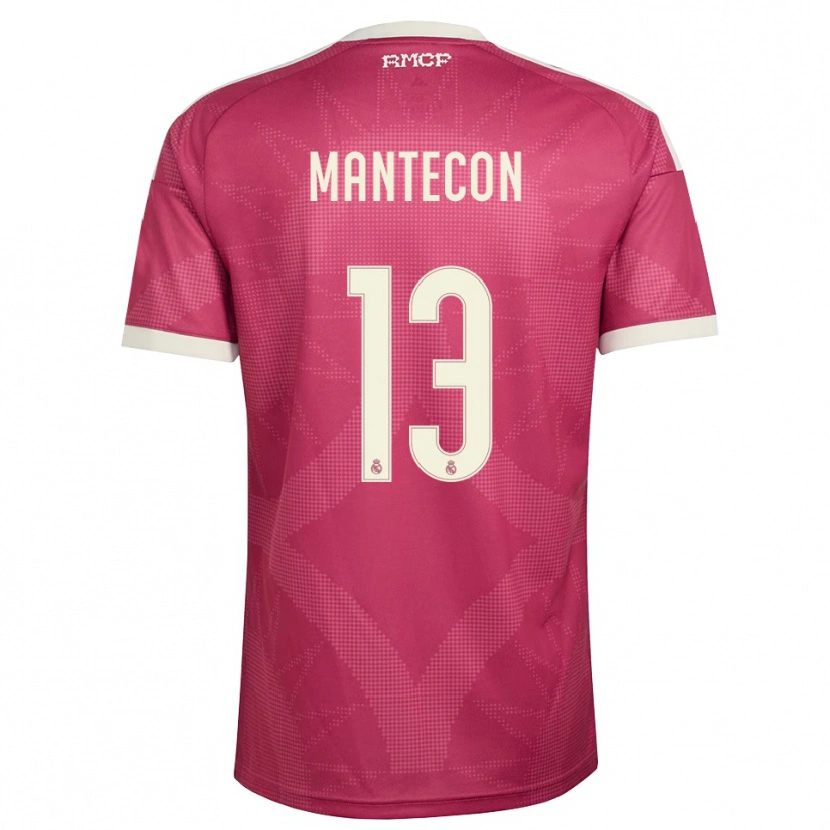Danxen Niño Camiseta Hugo Mantecon #13 Rojo Violeta Pálido Blanco Equipación Tercera 2026/27 La Camisa México