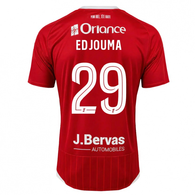 Danxen Niño Camiseta Noah Edjouma #29 Blanco Rojo 1ª Equipación 2026/27 La Camisa México