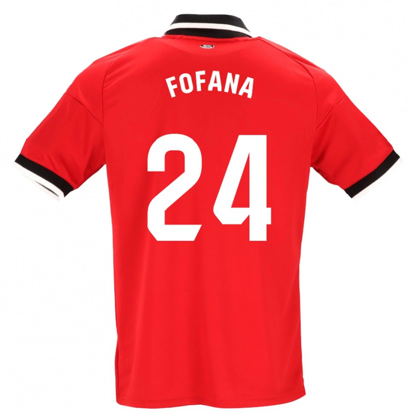 Danxen Niño Camiseta Youssouf Fofana #24 Negro Blanco Rojo 2ª Equipación 2026/27 La Camisa México