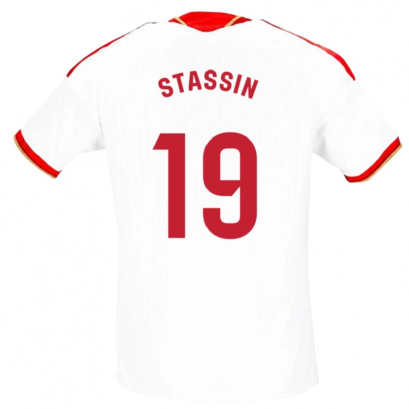 Danxen Niño Camiseta Lucas Stassin #19 Blanco Rojo 1ª Equipación 2026/27 La Camisa México