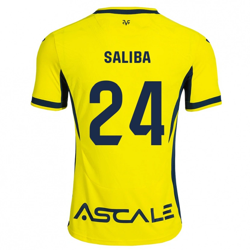 Danxen Hombre Camiseta Nathan-Dylan Saliba #24 Amarillo Negro Rojo 1ª Equipación 2026/27 La Camisa México