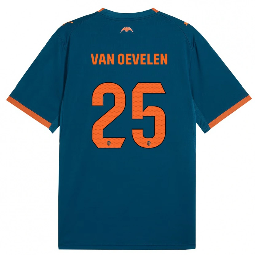 Danxen Hombre Camiseta Kayne Van Oevelen #25 Azul Acero Naranja 2ª Equipación 2026/27 La Camisa México