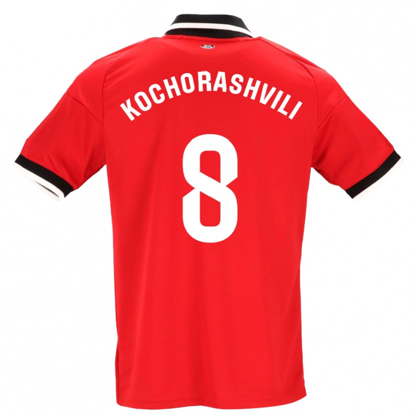 Danxen Hombre Camiseta Giorgi Kochorashvili #8 Negro Blanco Rojo 2ª Equipación 2026/27 La Camisa México