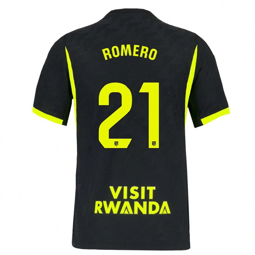 Danxen Hombre Camiseta Cristian Romero #21 Verde Brillante Negro 2ª Equipación 2026/27 La Camisa México