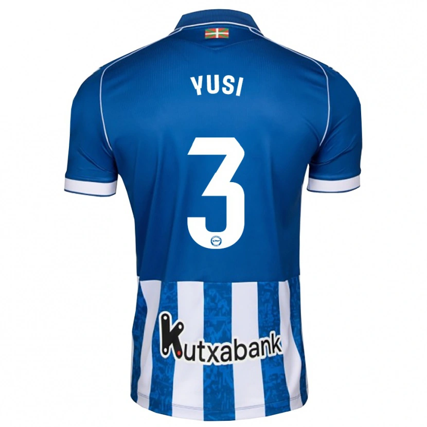 Danxen Hombre Camiseta Youssef Enríquez #3 Azul Blanco Negro 1ª Equipación 2026/27 La Camisa México