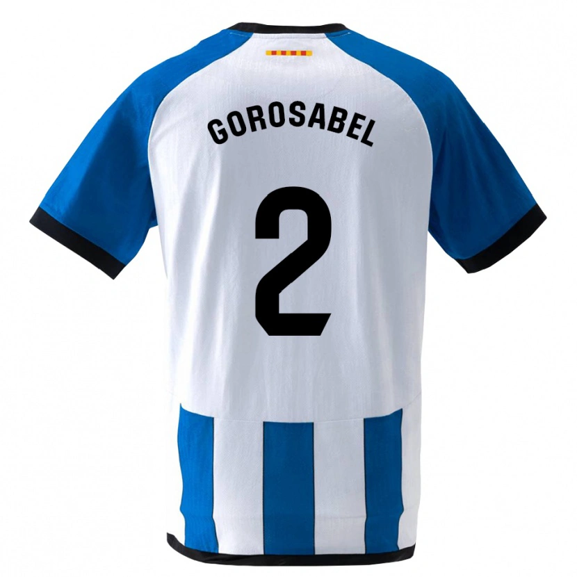 Danxen Hombre Camiseta Andoni Gorosabel #2 Azul Real Blanco 1ª Equipación 2026/27 La Camisa México