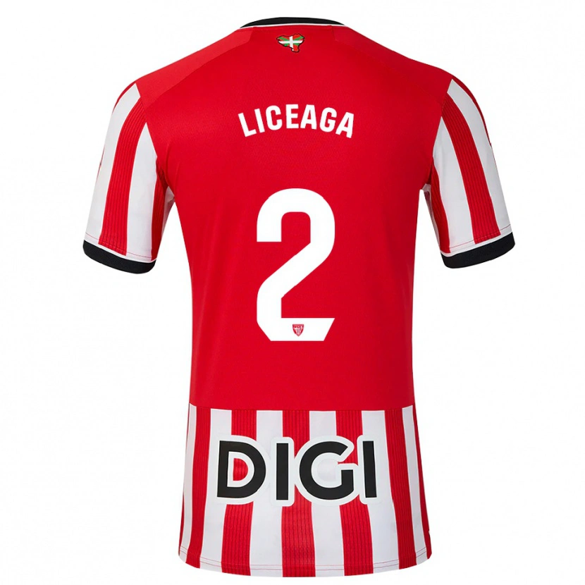 Danxen Hombre Camiseta Urko Liceaga #2 Rojo Negro Blanco 1ª Equipación 2026/27 La Camisa México