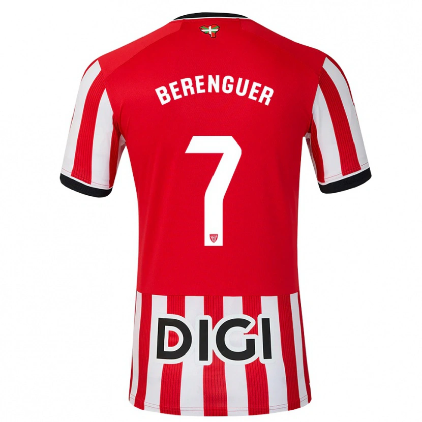 Danxen Hombre Camiseta Álex Berenguer #7 Rojo Negro Blanco 1ª Equipación 2026/27 La Camisa México