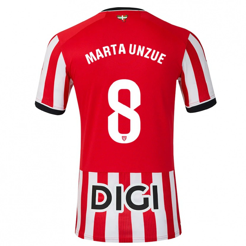 Danxen Hombre Camiseta Marta Unzué Urdániz #8 Rojo Negro Blanco 1ª Equipación 2026/27 La Camisa México