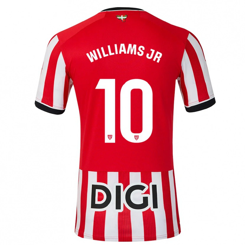 Danxen Hombre Camiseta Nico Williams #10 Rojo Negro Blanco 1ª Equipación 2026/27 La Camisa México