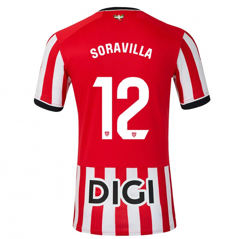 Danxen Hombre Camiseta Ander Soravilla #12 Rojo Negro Blanco 1ª Equipación 2026/27 La Camisa México