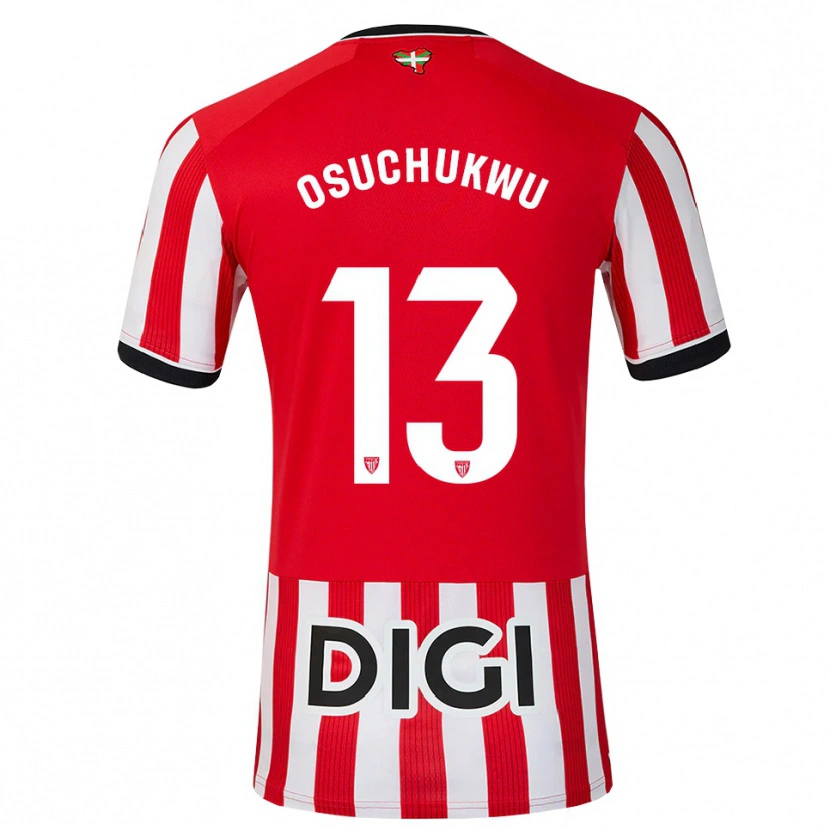 Danxen Hombre Camiseta Darlington Osuchukwu #13 Rojo Negro Blanco 1ª Equipación 2026/27 La Camisa México