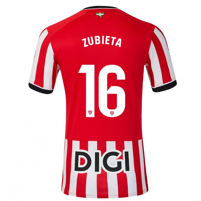 Danxen Hombre Camiseta Maite Zubieta Arambarri #16 Rojo Negro Blanco 1ª Equipación 2026/27 La Camisa México