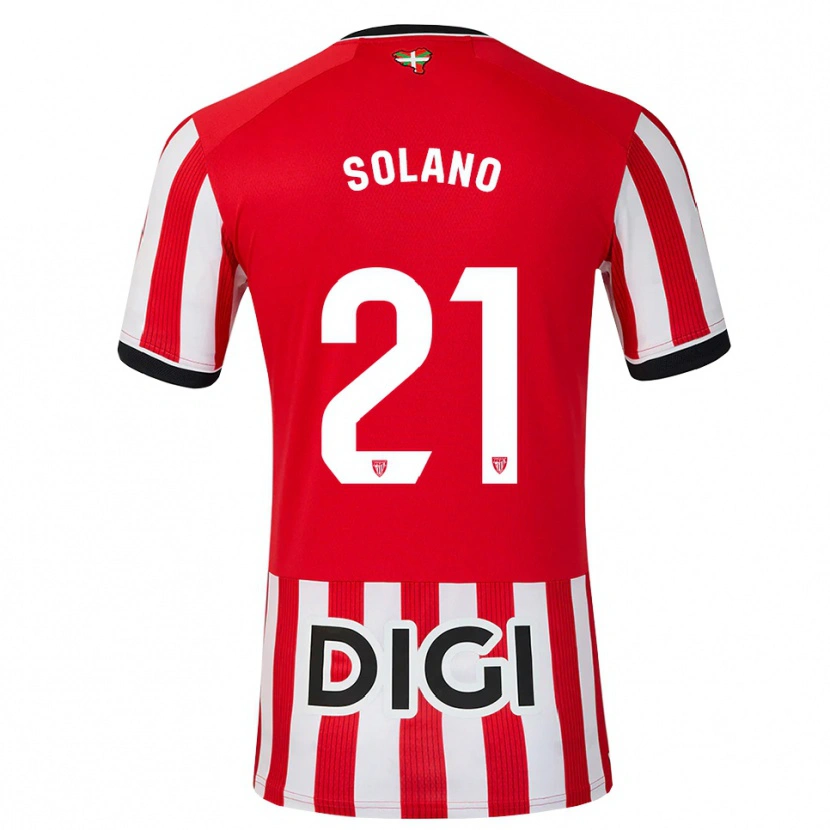 Danxen Hombre Camiseta Bibiane Schulze-Solano #21 Rojo Negro Blanco 1ª Equipación 2026/27 La Camisa México