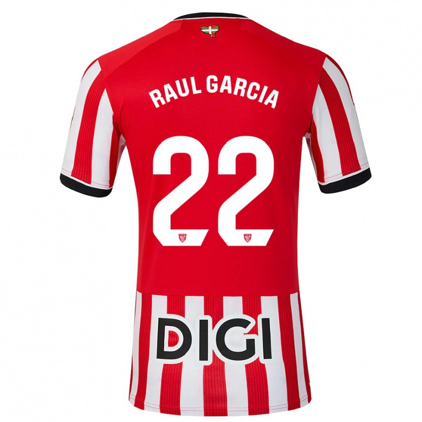 Danxen Hombre Camiseta Raul Garcia #22 Rojo Negro Blanco 1ª Equipación 2026/27 La Camisa México
