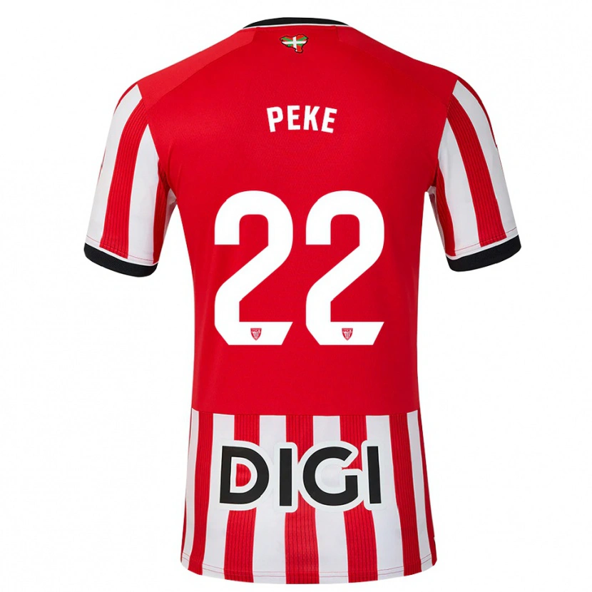 Danxen Hombre Camiseta Ainize Barea Nuñez #22 Rojo Negro Blanco 1ª Equipación 2026/27 La Camisa México