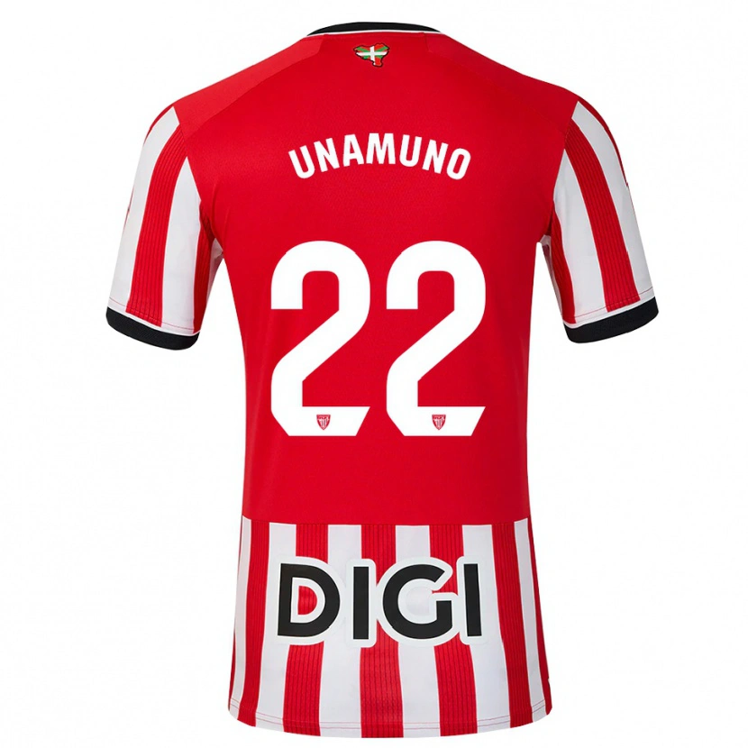 Danxen Hombre Camiseta Oier Unamuno #22 Rojo Negro Blanco 1ª Equipación 2026/27 La Camisa México