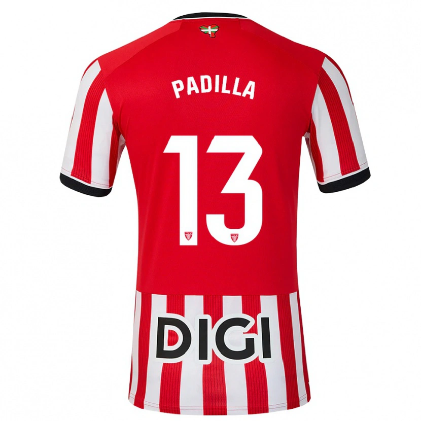 Danxen Hombre Camiseta Álex Padilla #13 Rojo Negro Blanco 1ª Equipación 2026/27 La Camisa México