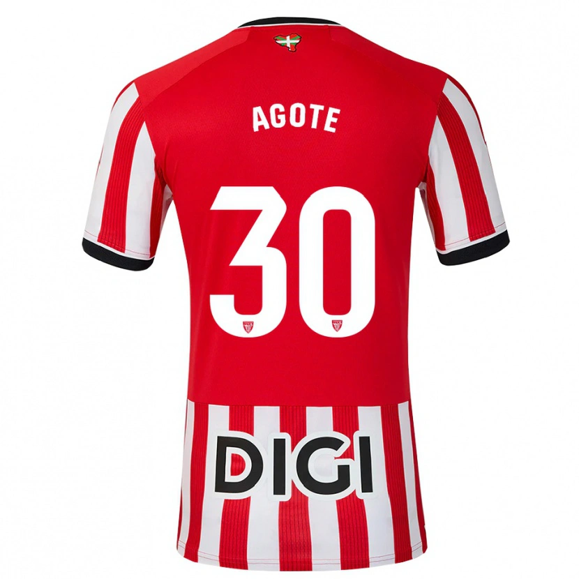 Danxen Hombre Camiseta Daniela Agote Aguirre #30 Rojo Negro Blanco 1ª Equipación 2026/27 La Camisa México