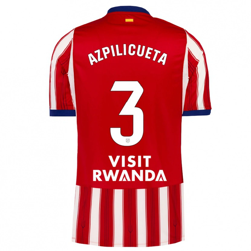 Danxen Hombre Camiseta César Azpilicueta #3 Azul Real Rojo Blanco 1ª Equipación 2026/27 La Camisa México