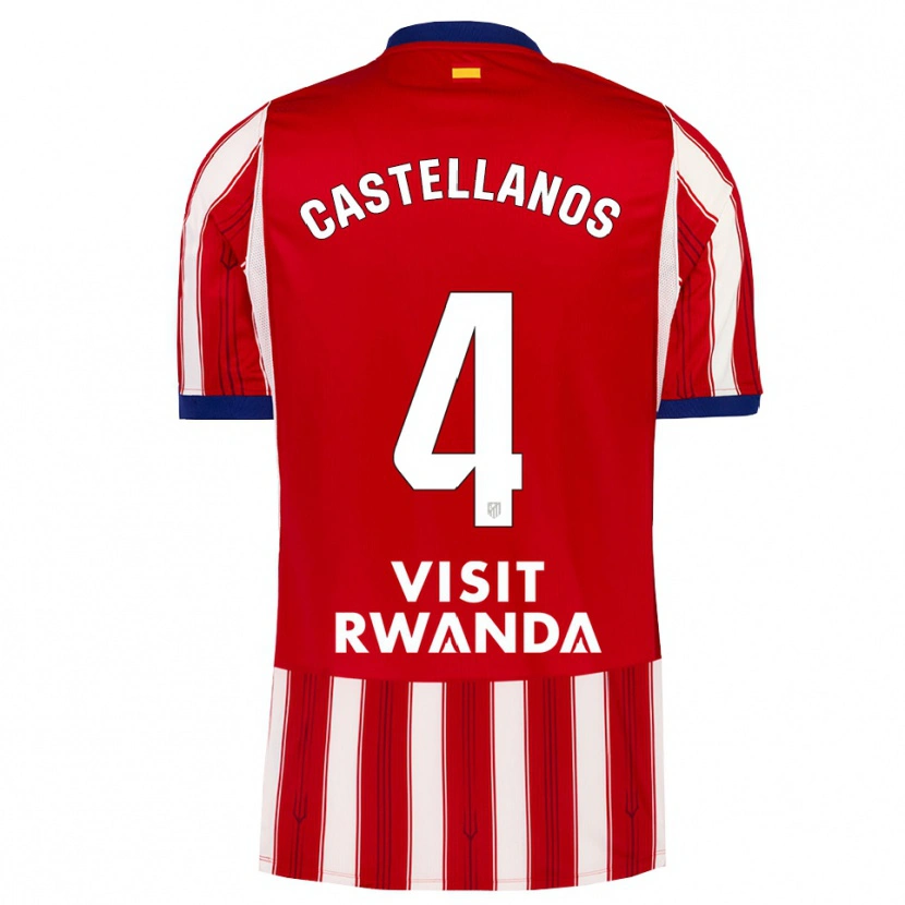 Danxen Hombre Camiseta Iván Castellanos #4 Azul Real Rojo Blanco 1ª Equipación 2026/27 La Camisa México