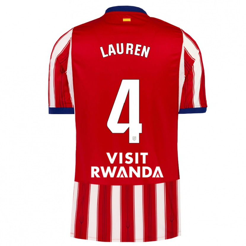 Danxen Hombre Camiseta Lauren Eduarda Leal Costa #4 Azul Real Rojo Blanco 1ª Equipación 2026/27 La Camisa México