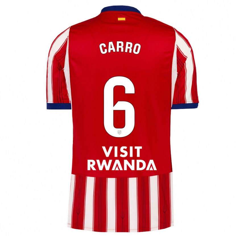 Danxen Hombre Camiseta Mikel Carro #6 Azul Real Rojo Blanco 1ª Equipación 2026/27 La Camisa México