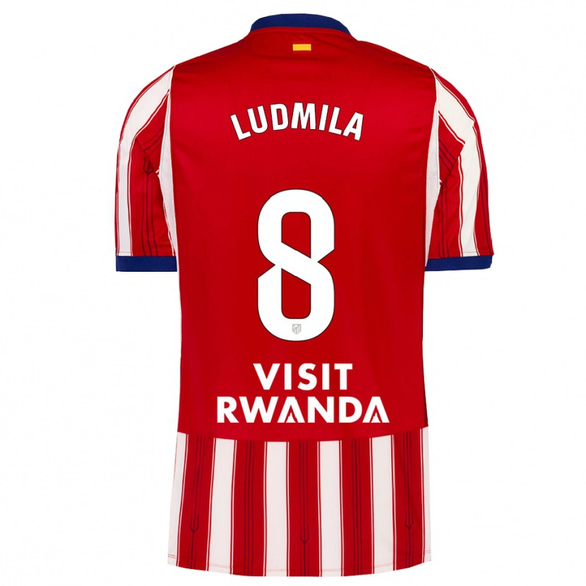 Danxen Hombre Camiseta Ludmila #8 Azul Real Rojo Blanco 1ª Equipación 2026/27 La Camisa México