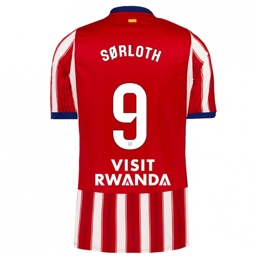 Danxen Hombre Camiseta Alexander Sørloth #9 Azul Real Rojo Blanco 1ª Equipación 2026/27 La Camisa México