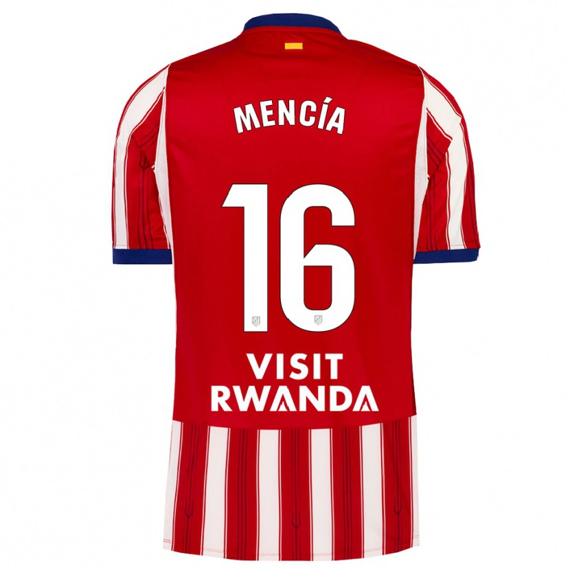 Danxen Hombre Camiseta Ian Mencía #16 Azul Real Rojo Blanco 1ª Equipación 2026/27 La Camisa México