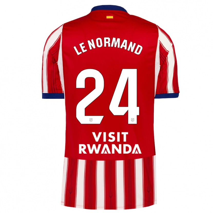 Danxen Hombre Camiseta Robin Le Normand #24 Azul Real Rojo Blanco 1ª Equipación 2026/27 La Camisa México