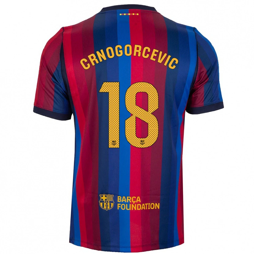 Danxen Hombre Camiseta Ana-Maria Crnogorcevic #18 Azul Real Rojo Amarillo 1ª Equipación 2026/27 La Camisa México
