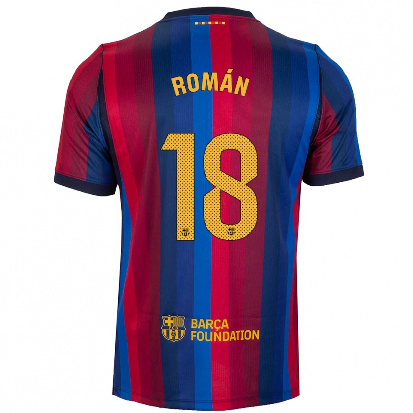 Danxen Hombre Camiseta Pocho Román #18 Azul Real Rojo Amarillo 1ª Equipación 2026/27 La Camisa México
