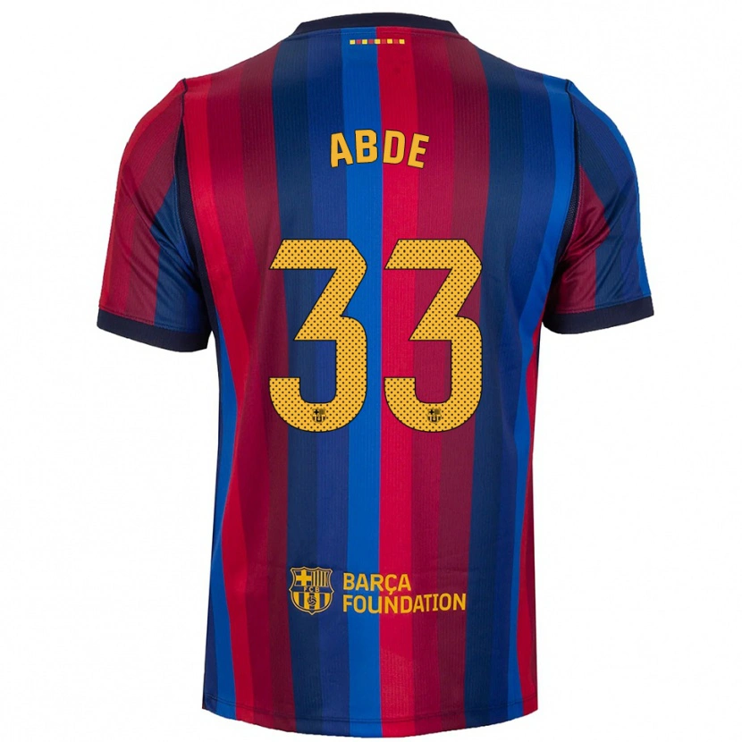 Danxen Hombre Camiseta Ez Abde #33 Azul Real Rojo Amarillo 1ª Equipación 2026/27 La Camisa México