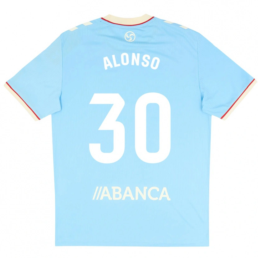 Danxen Hombre Camiseta Adriana Alonso #30 Azul Cielo Blanco Rojo 1ª Equipación 2026/27 La Camisa México