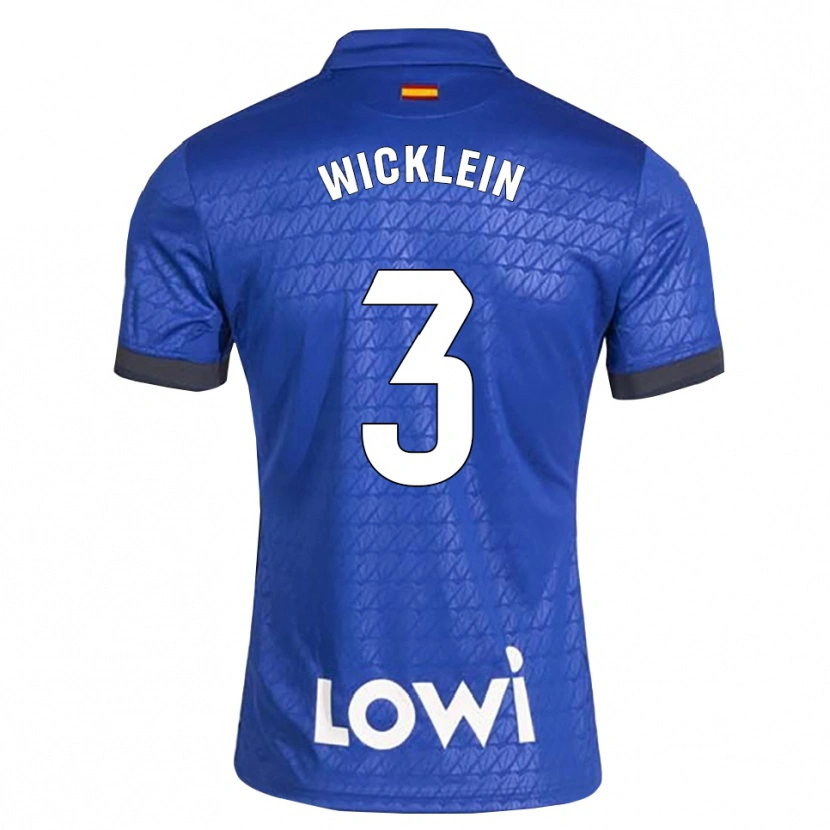 Danxen Hombre Camiseta Johann Wicklein #3 Azul Blanco Negro 1ª Equipación 2026/27 La Camisa México