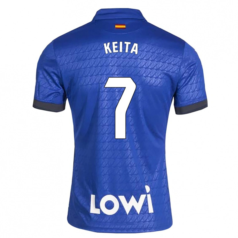 Danxen Hombre Camiseta Abdoulaye Keita #7 Azul Blanco Negro 1ª Equipación 2026/27 La Camisa México