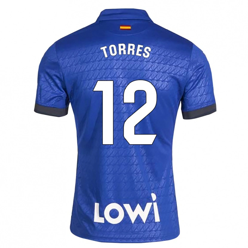 Danxen Hombre Camiseta Rubén Torres #12 Azul Blanco Negro 1ª Equipación 2026/27 La Camisa México